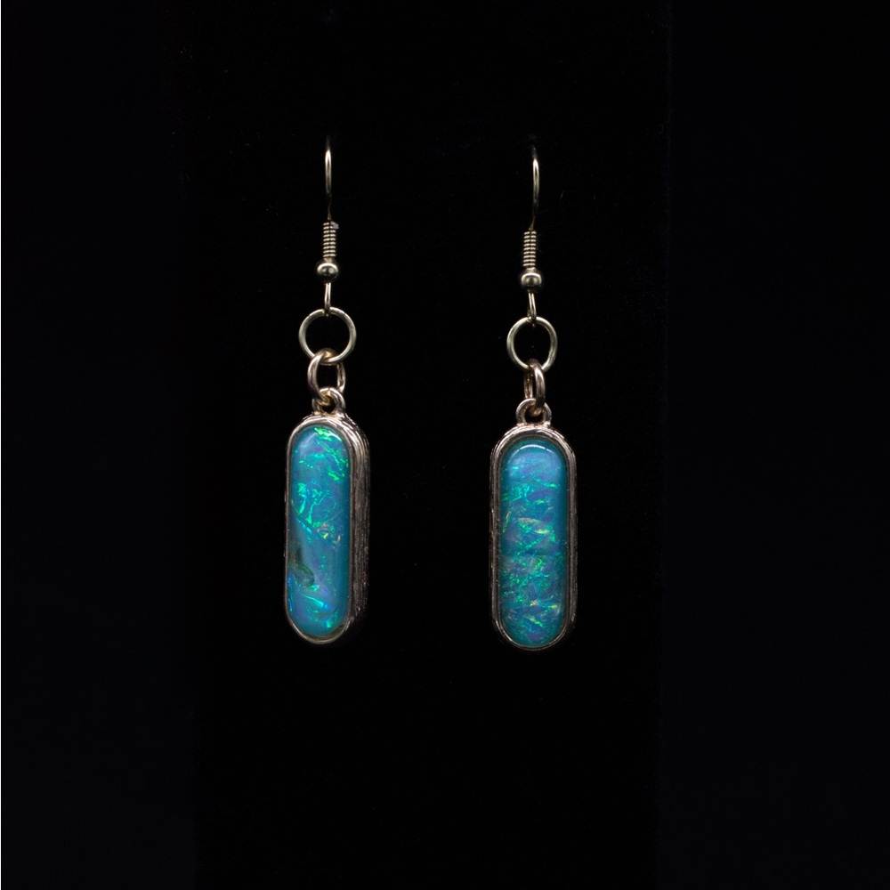 Gold Opal Earrings